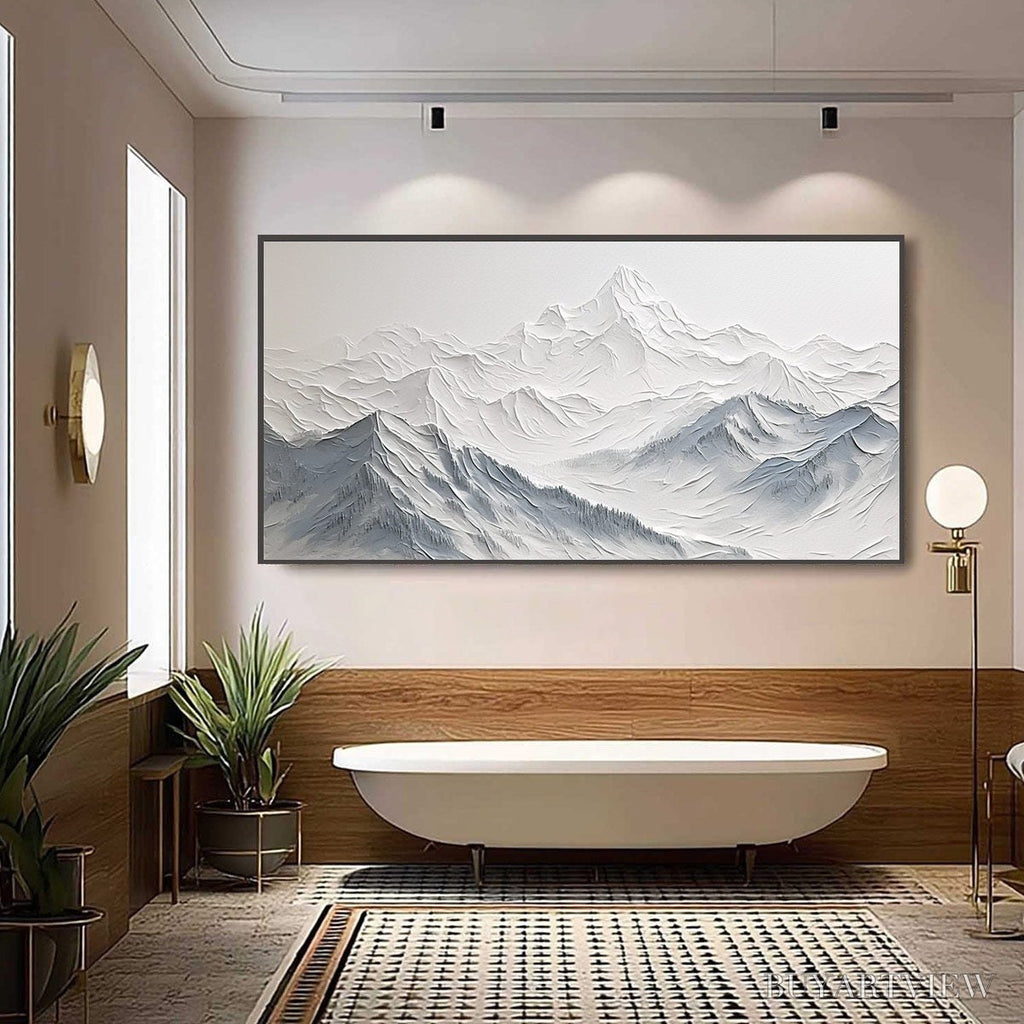 ARTOVITAS Frozen Peaks – Textured Minimalist Mountain Landscape - image 4