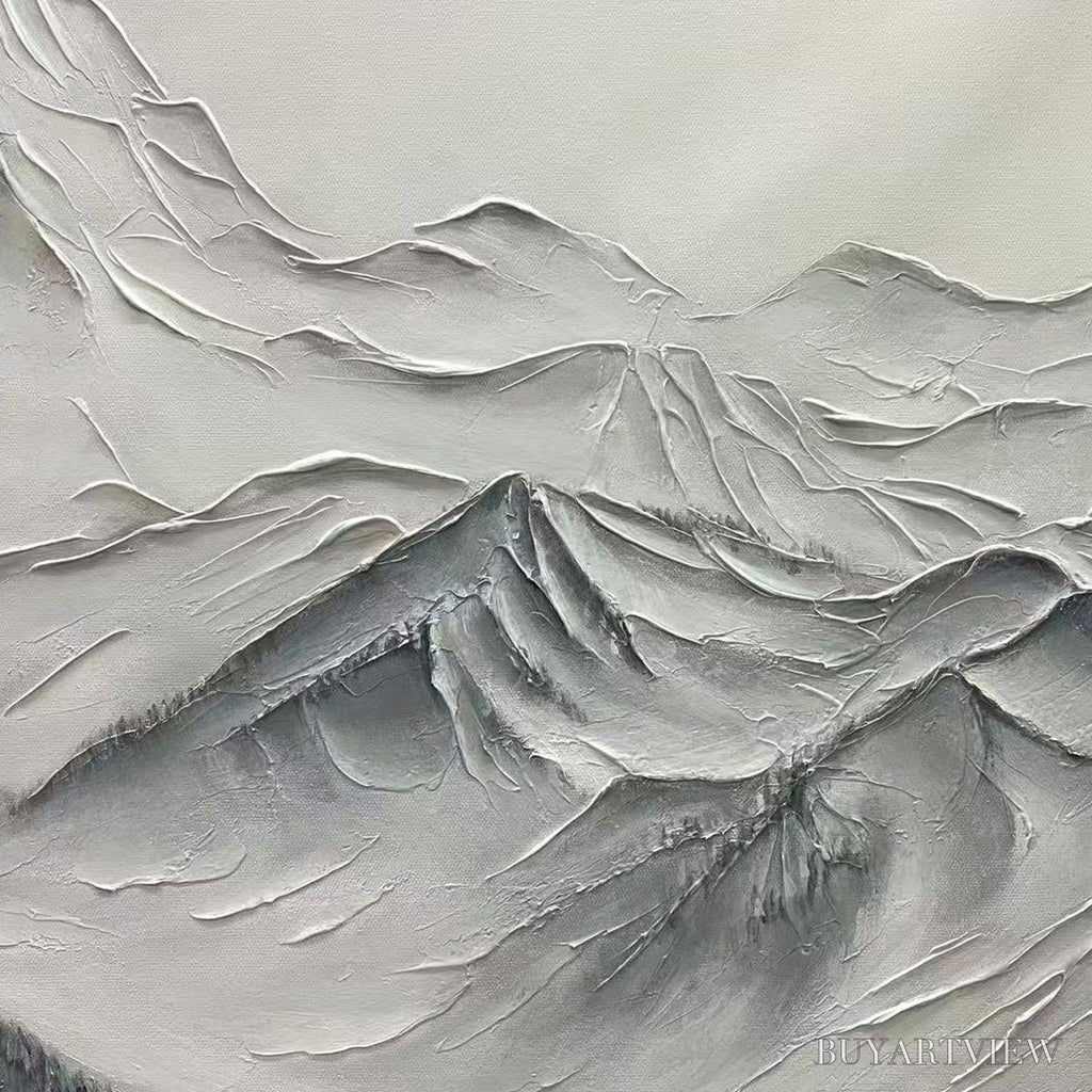 ARTOVITAS Frozen Peaks – Textured Minimalist Mountain Landscape - image 6