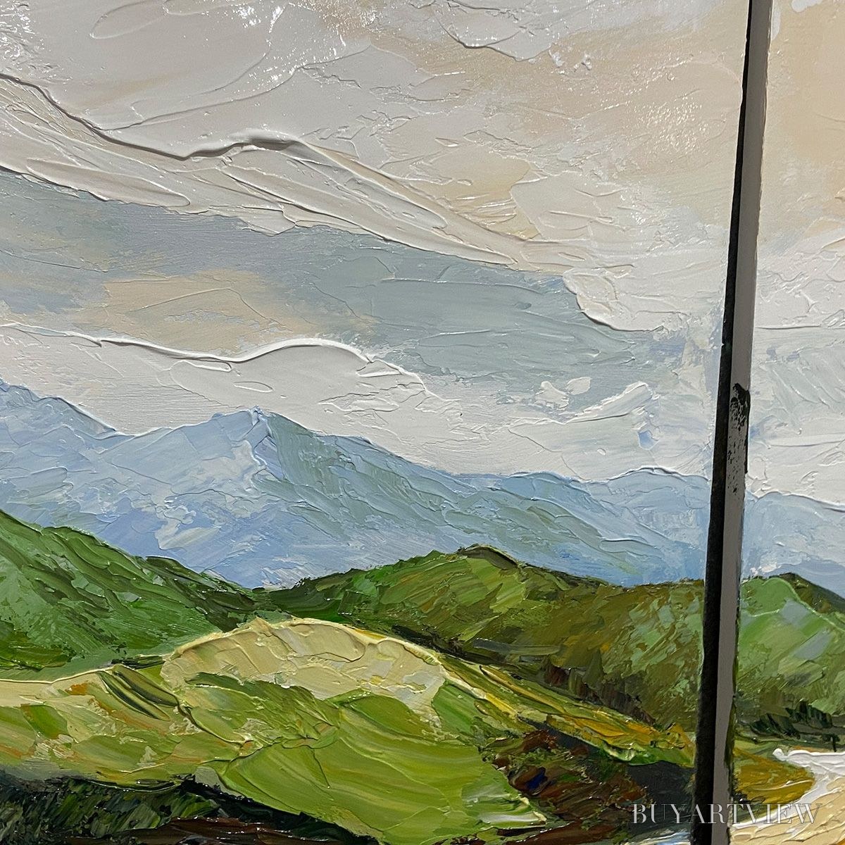 ARTOVITAS River Valley Duet – Textured Landscape Diptych Painting - image 3