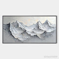 ARTOVITAS Frozen Peaks – Textured Impasto Mountain Landscape Oil Painting - image 1