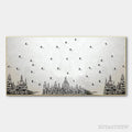 ARTOVITAS Alpine Symphony – Minimalist Skiing Scene on Textured Canvas - image 1
