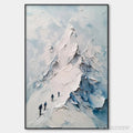 ARTOVITAS Ascent – Textured Impasto Mountain Landscape Painting with Skiers - image 1