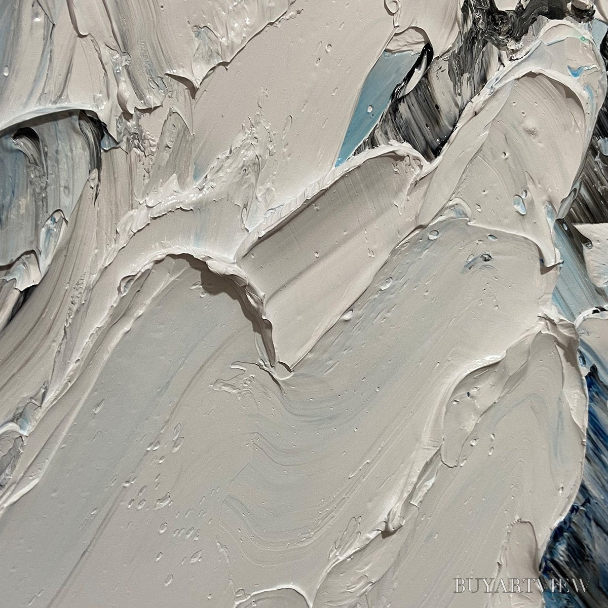 ARTOVITAS Ascent – Textured Impasto Mountain Landscape Painting with Skiers - image 6