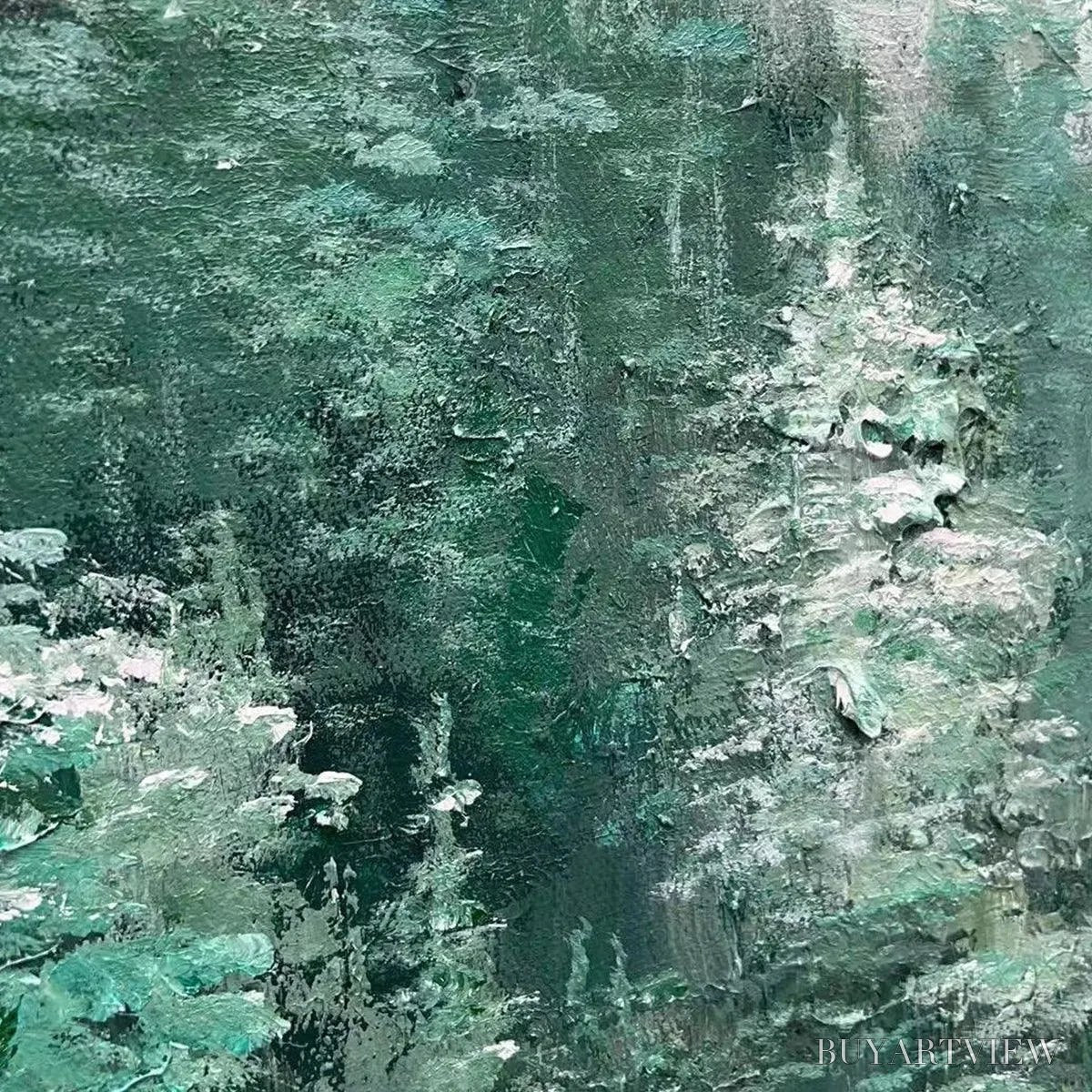 ARTOVITAS Valley of the Evergreens – Panoramic Evergreen Forest Landscape Oil Painting - image 3