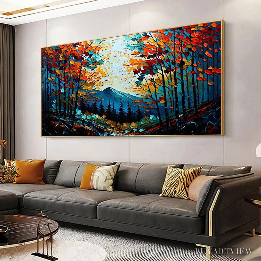 ARTOVITAS Colorful Forest Landscape Oil Painting - Autumn Vibes - image 4