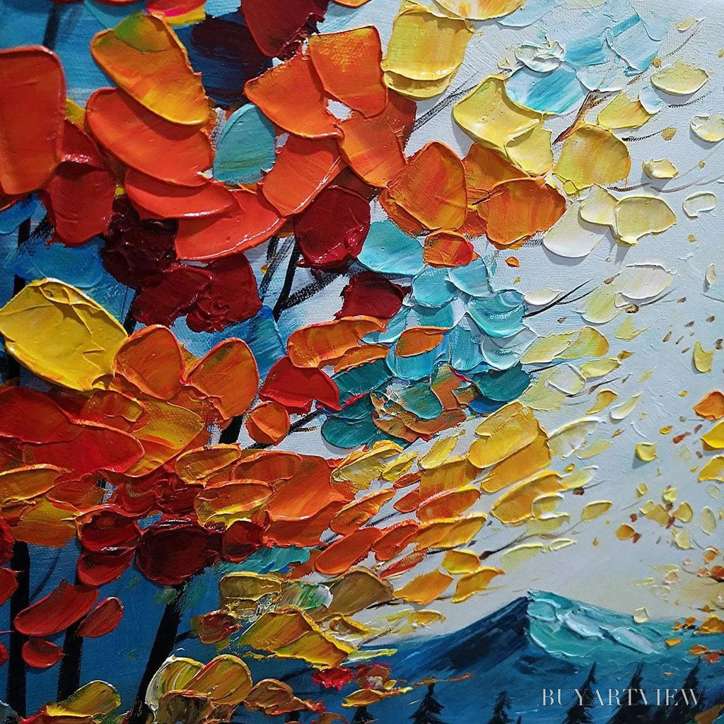 ARTOVITAS Colorful Forest Landscape Oil Painting - Autumn Vibes - image 5