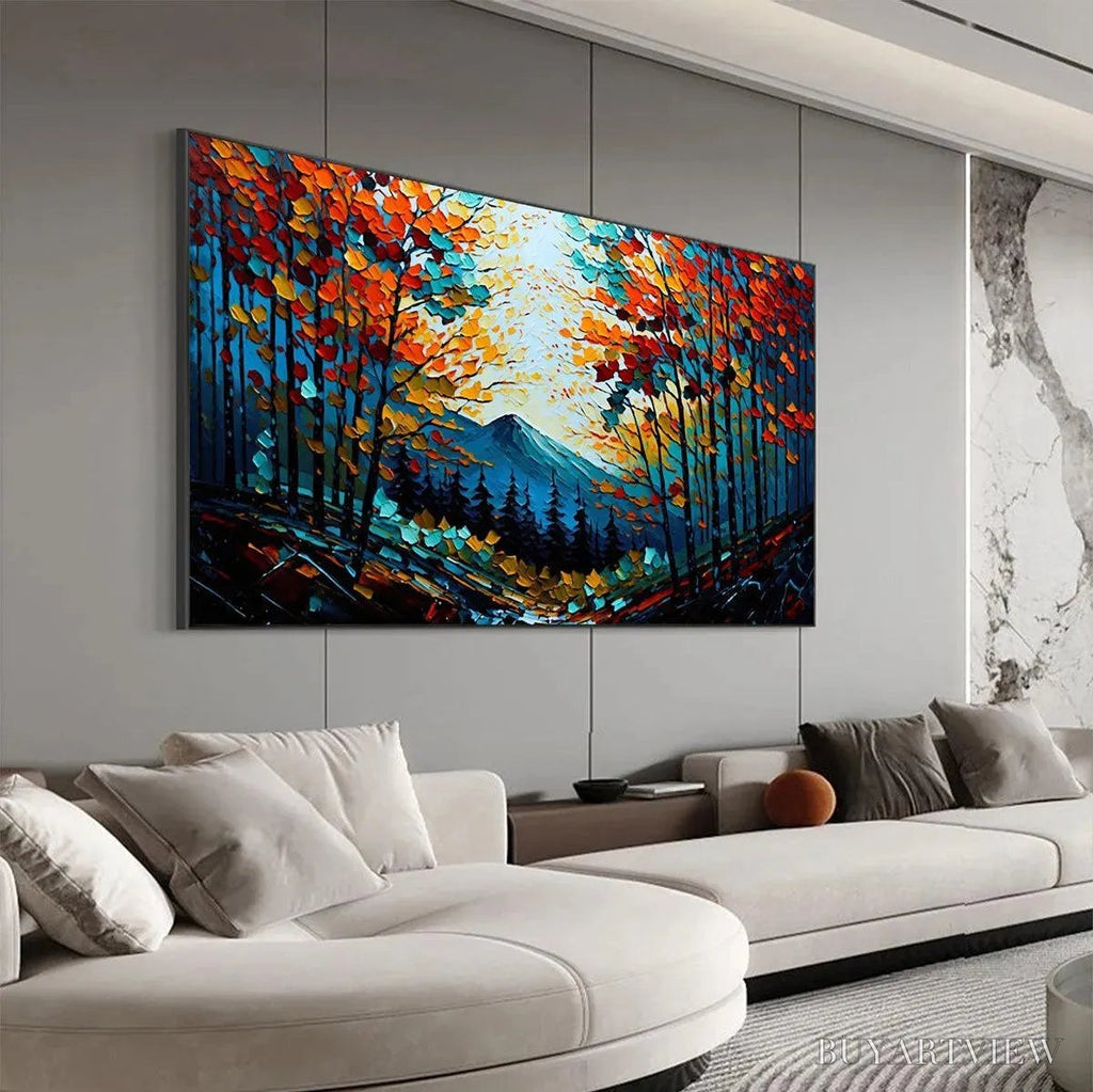 ARTOVITAS Colorful Forest Landscape Oil Painting - Autumn Vibes - image 6
