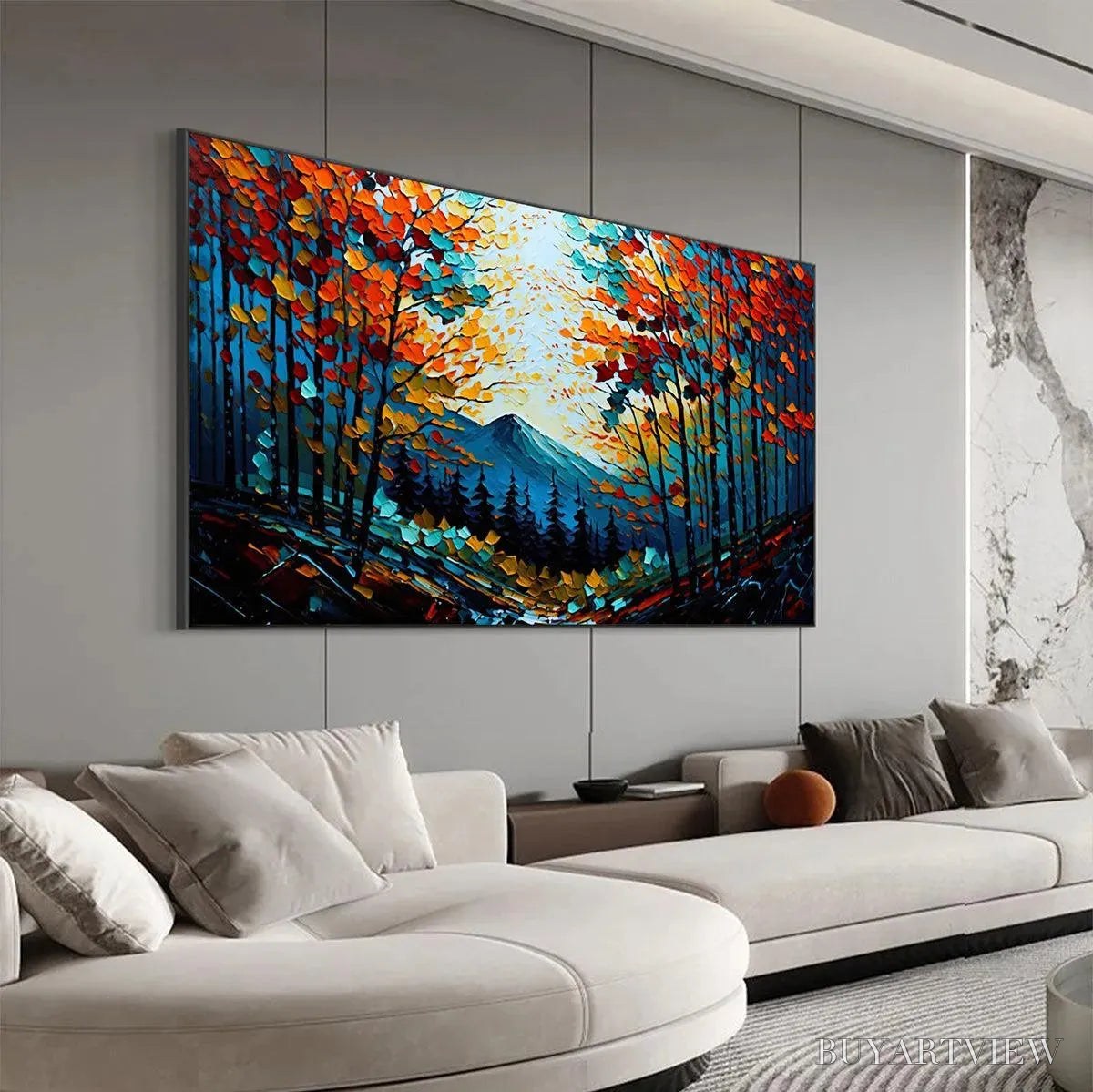 ARTOVITAS Colorful Forest Landscape Oil Painting - Autumn Vibes - image 6