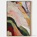 ARTOVITAS Colorful Ridge – Textured Abstract Painting, Colorful , Vertical Canvas, Impasto Decor - image 1