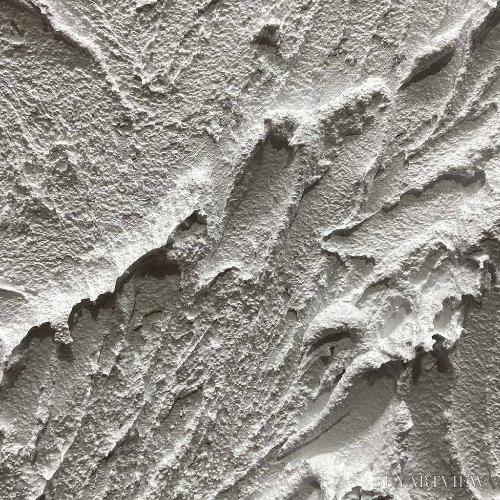 ARTOVITAS White Mountain – Textured Mountain Painting - image 4