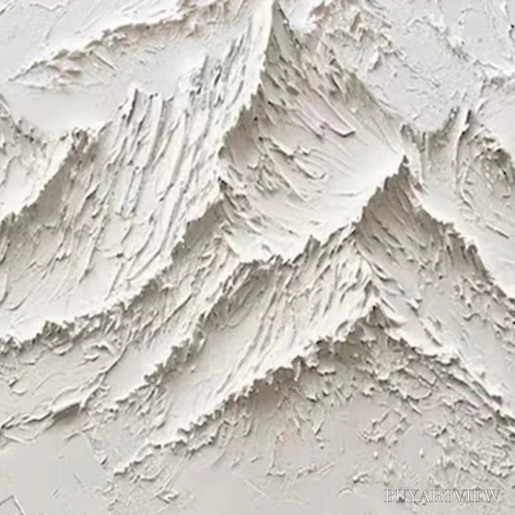 ARTOVITAS White Mountain – Textured Mountain Painting - image 6