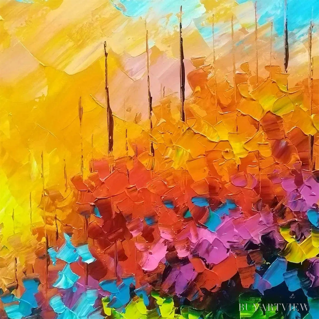 ARTOVITAS Enchanted Riverview – Colorful Landscape Painting - image 3