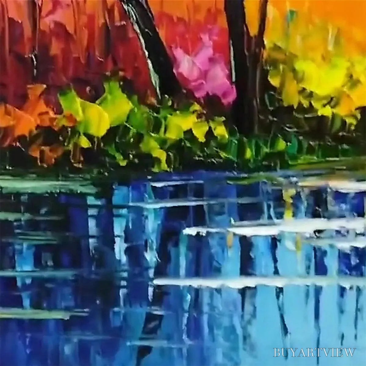 ARTOVITAS Enchanted Riverview – Colorful Landscape Painting - image 6