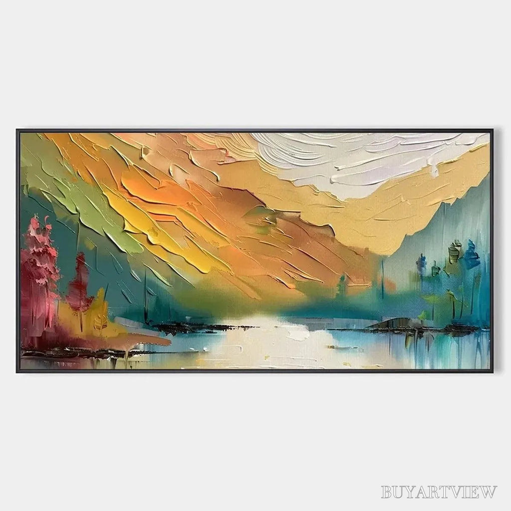 ARTOVITAS Autumn Valley – Textured Landscape Painting - image 1