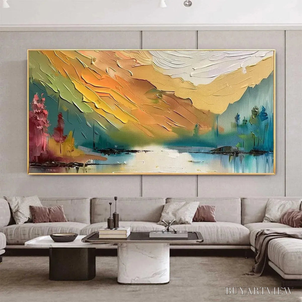 ARTOVITAS Autumn Valley – Textured Landscape Painting - image 2