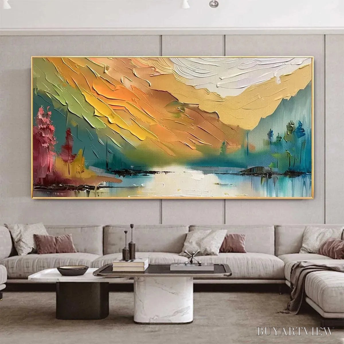 ARTOVITAS Autumn Valley – Textured Landscape Painting - image 2
