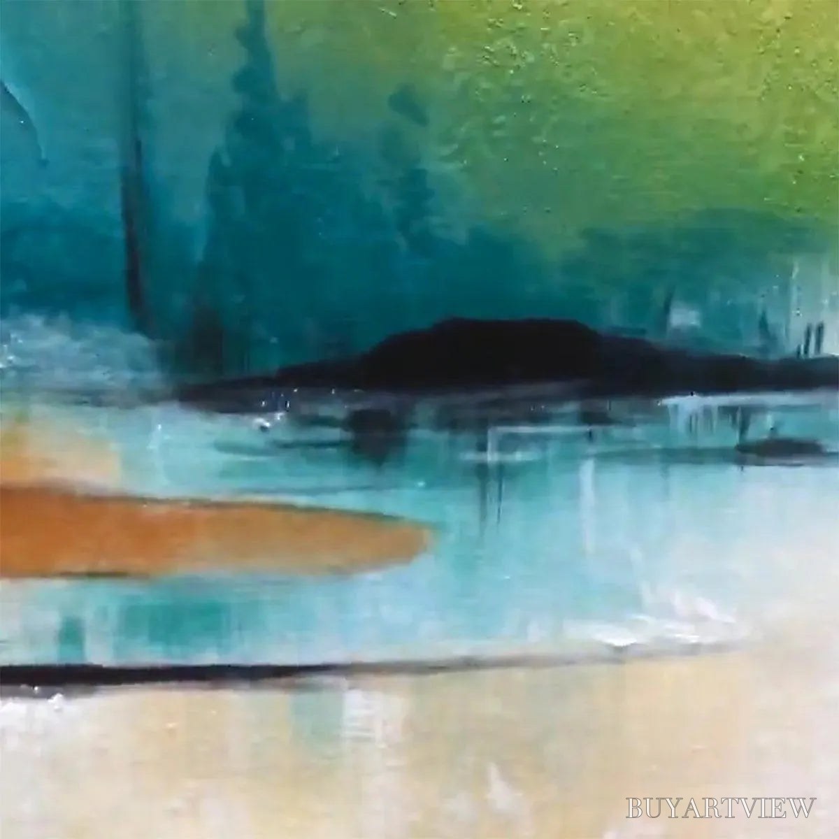ARTOVITAS Autumn Valley – Textured Landscape Painting - image 5