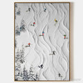 ARTOVITAS Alpine Slopes – Textured White Skiing Landscape Painting - image 1