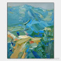 ARTOVITAS Blue Ridge Mountains – Textured Impasto Mountain Landscape Painting - image 1