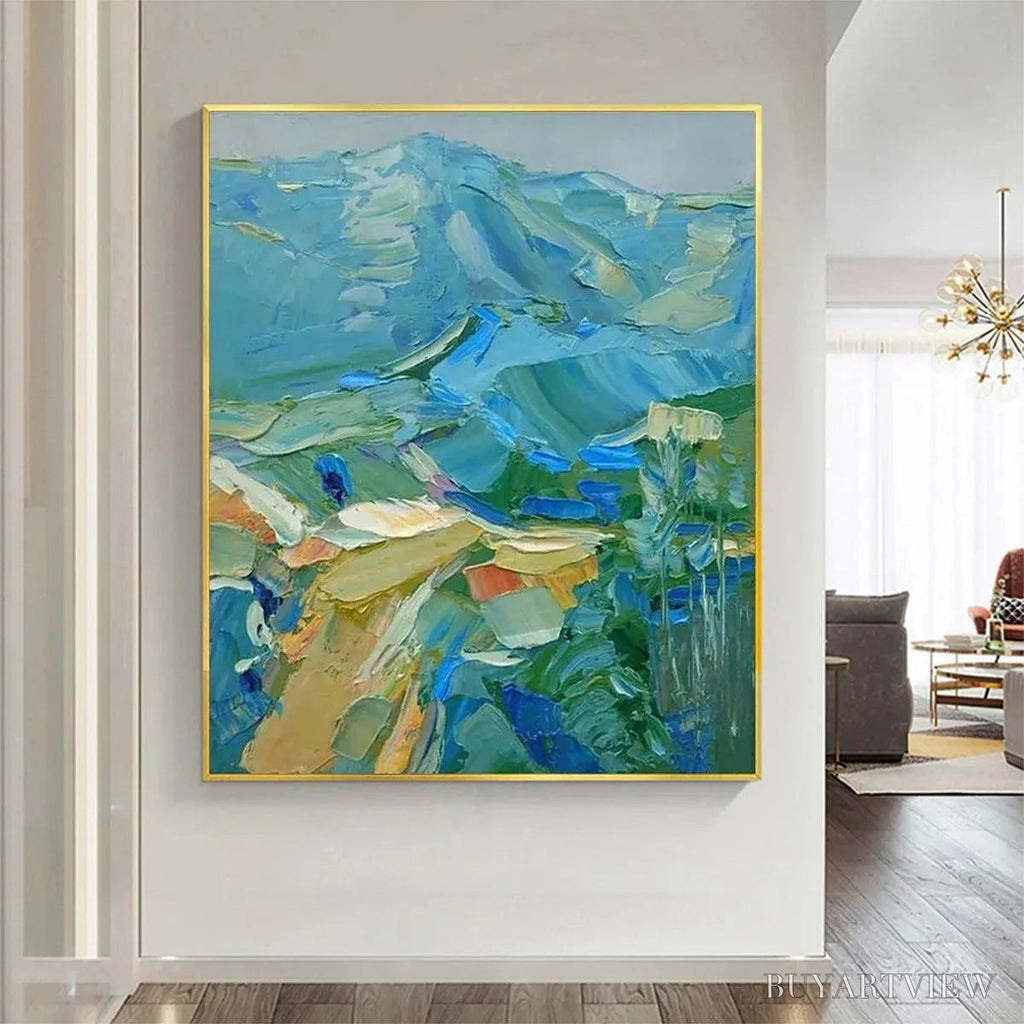 ARTOVITAS Blue Ridge Mountains – Textured Impasto Mountain Landscape Painting - image 2