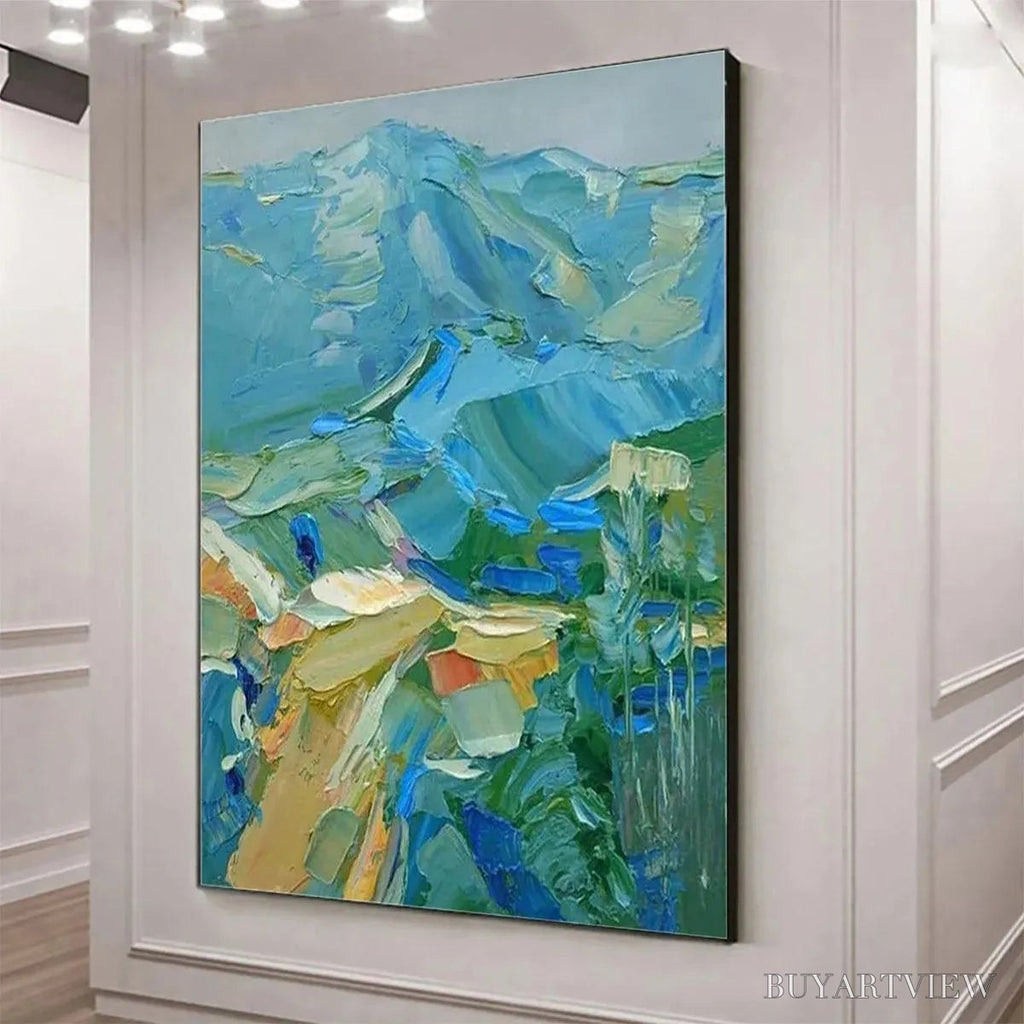 ARTOVITAS Blue Ridge Mountains – Textured Impasto Mountain Landscape Painting - image 4