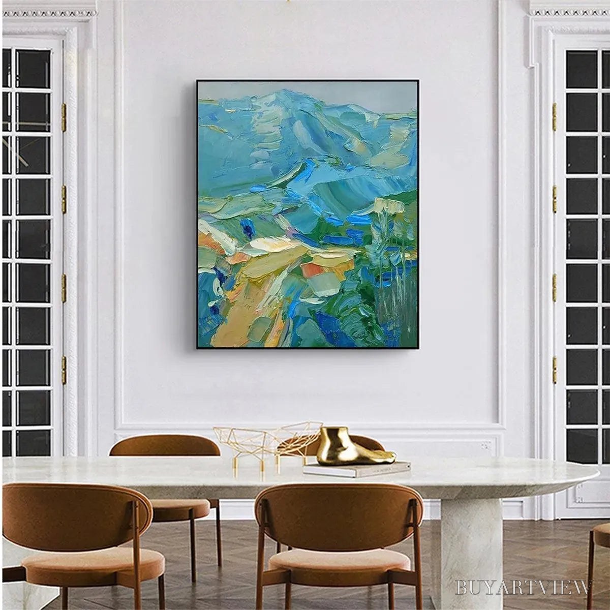 ARTOVITAS Blue Ridge Mountains – Textured Impasto Mountain Landscape Painting - image 6
