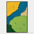 ARTOVITAS Sunlit Figures – Bold Color Field People Painting - image 1