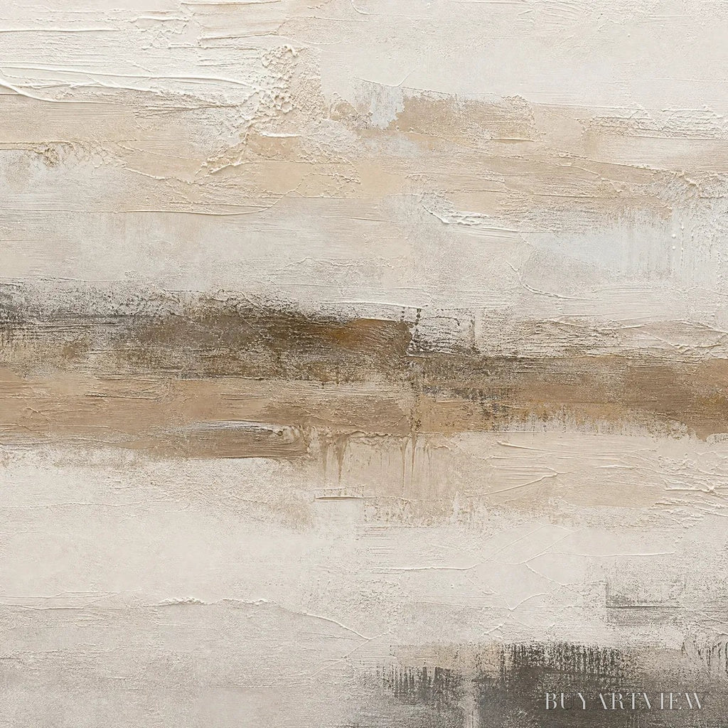 ARTOVITAS Earthen Calm – Textured Wabi Sabi Abstract Landscape Painting - image 3