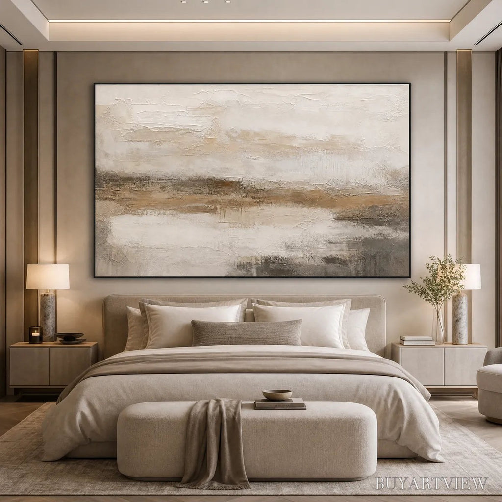 ARTOVITAS Earthen Calm – Textured Wabi Sabi Abstract Landscape Painting - image 5