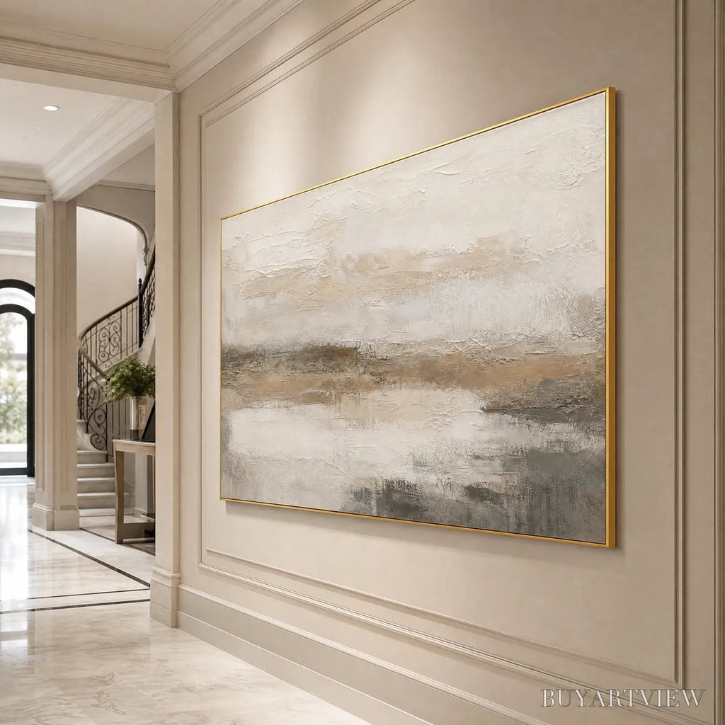 ARTOVITAS Earthen Calm – Textured Wabi Sabi Abstract Landscape Painting - image 6