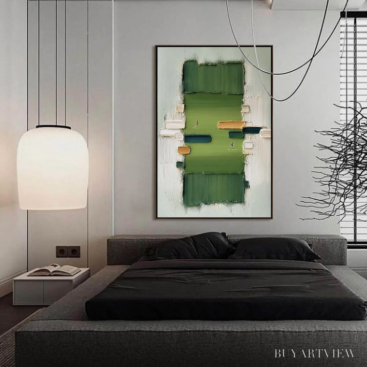 ARTOVITAS the Arena – Textured Abstract Sports Painting with a Minimalist Feel - image 2