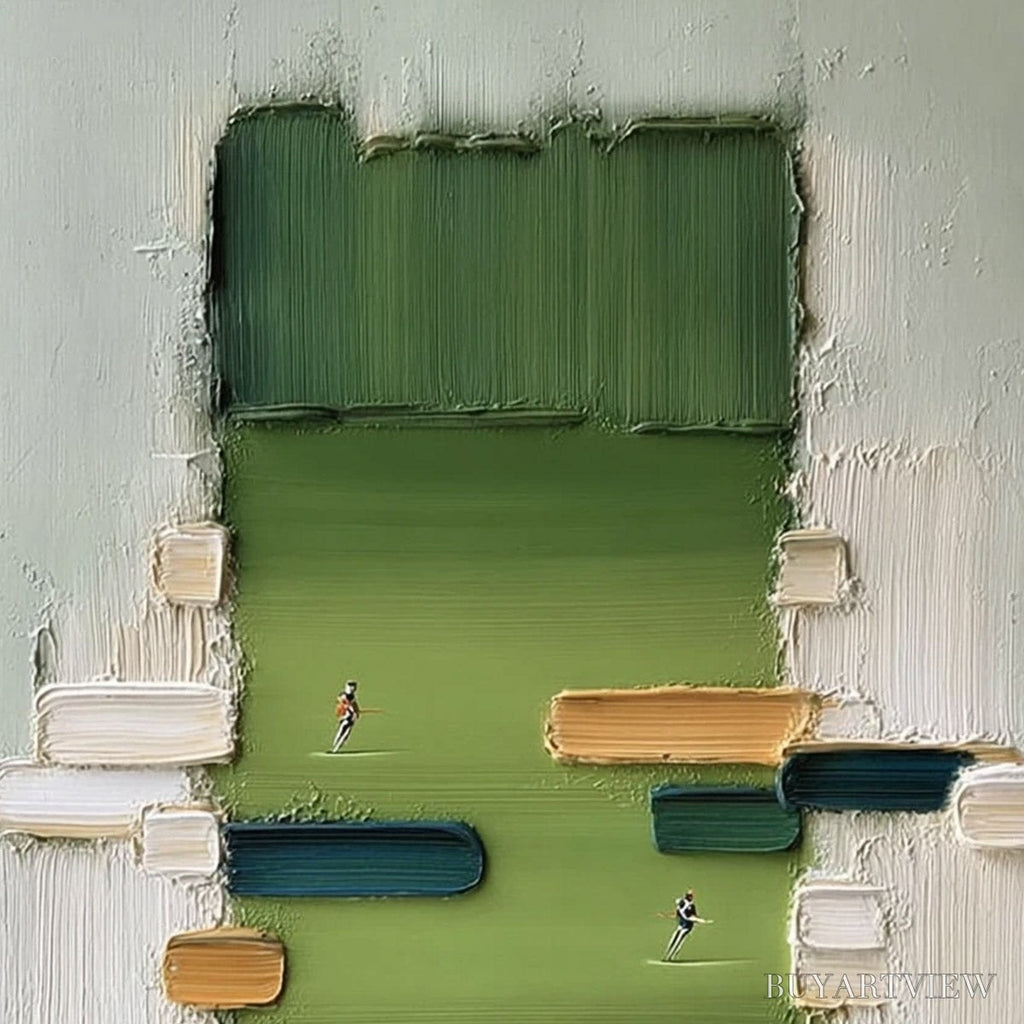 ARTOVITAS the Arena – Textured Abstract Sports Painting with a Minimalist Feel - image 3
