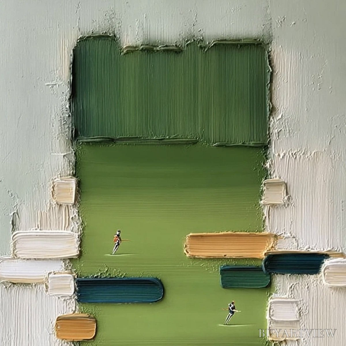 ARTOVITAS the Arena – Textured Abstract Sports Painting with a Minimalist Feel - image 3