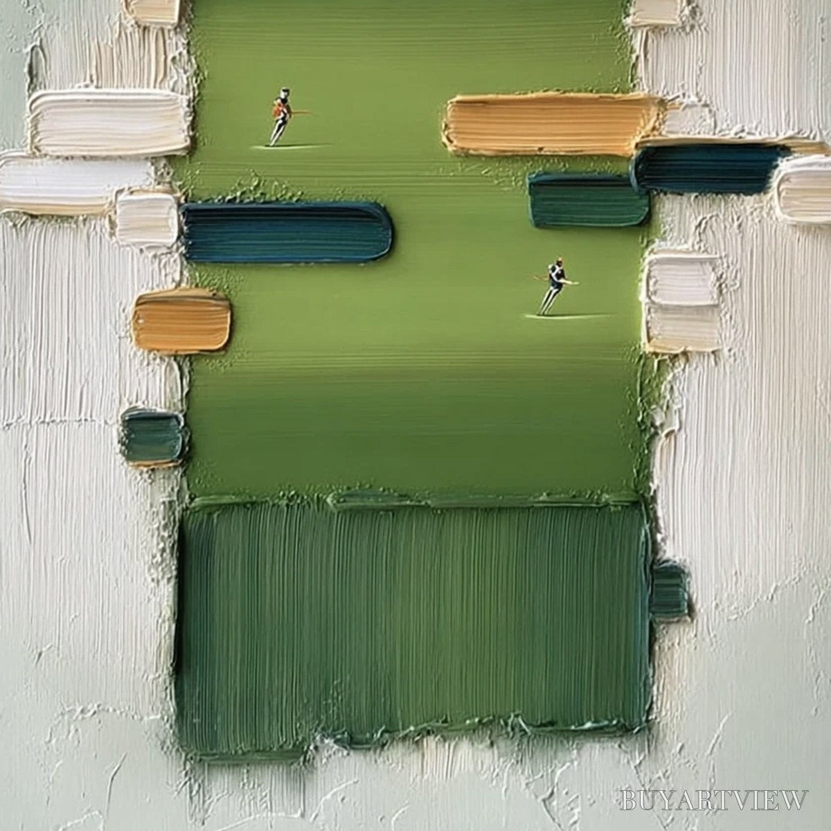 ARTOVITAS the Arena – Textured Abstract Sports Painting with a Minimalist Feel - image 5