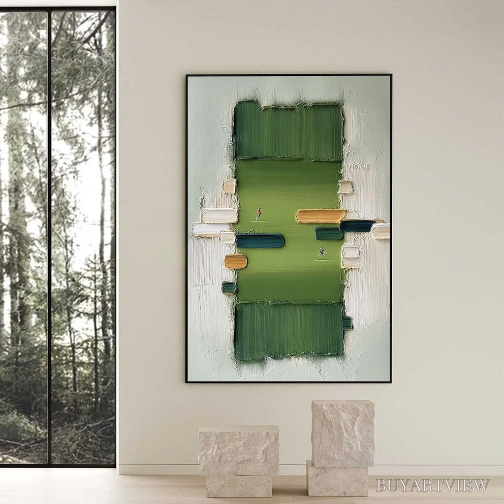 ARTOVITAS the Arena – Textured Abstract Sports Painting with a Minimalist Feel - image 6