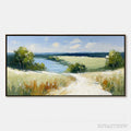 ARTOVITAS Serene Vista – Textured Palette Knife Countryside Landscape Painting - image 1