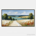 ARTOVITAS Horizon'S Embrace – Textured Impasto Countryside Landscape Oil Painting - image 1