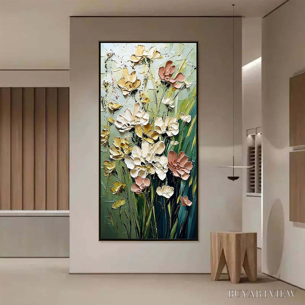 ARTOVITAS Garden Serenade – Textured Impasto Painting of a Wildflower Meadow - image 2