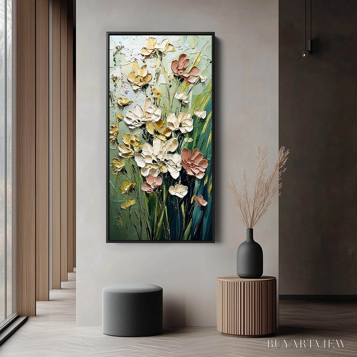 ARTOVITAS Garden Serenade – Textured Impasto Painting of a Wildflower Meadow - image 6