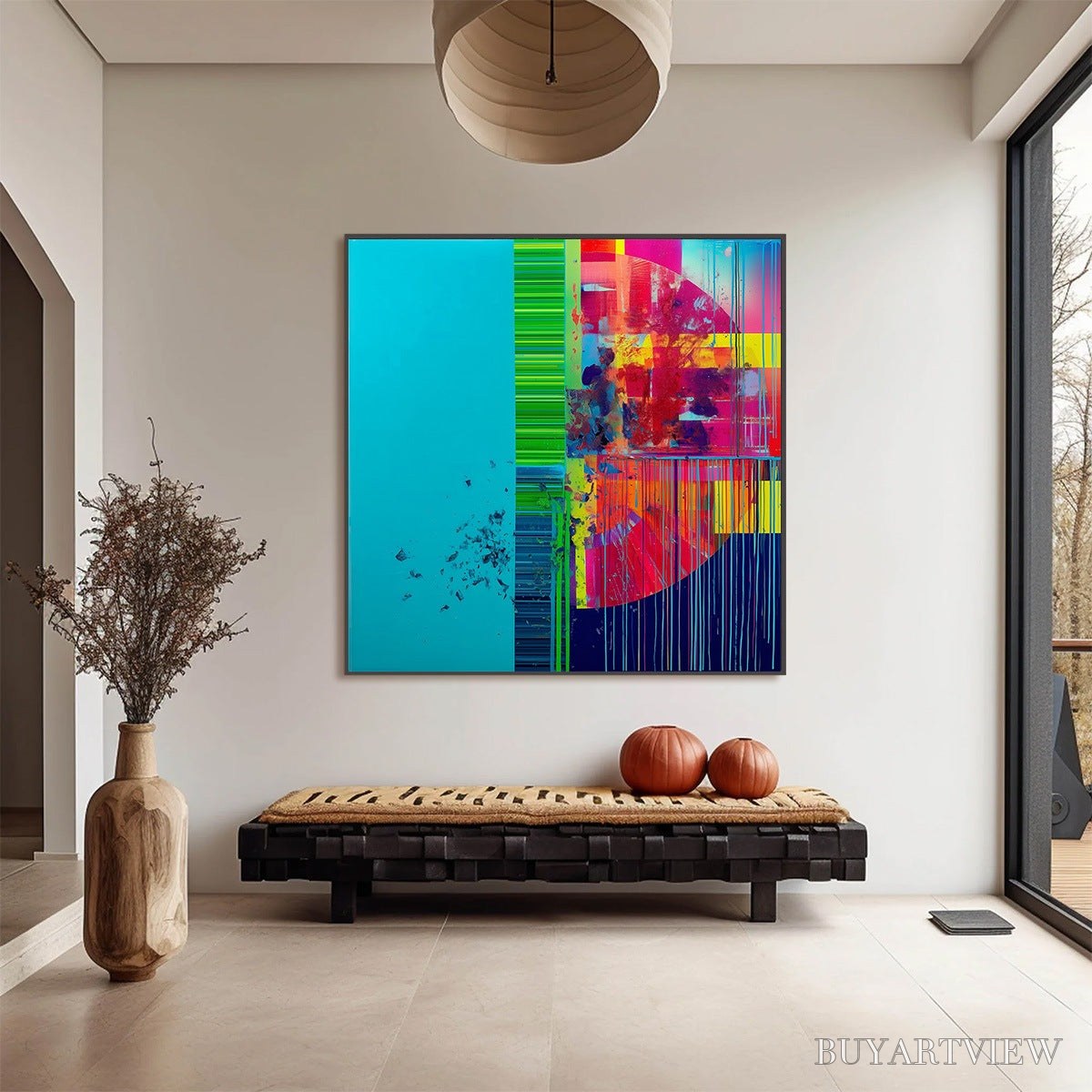 ARTOVITAS Electric Echo – Vibrant Abstract Modern Oil Painting - image 2