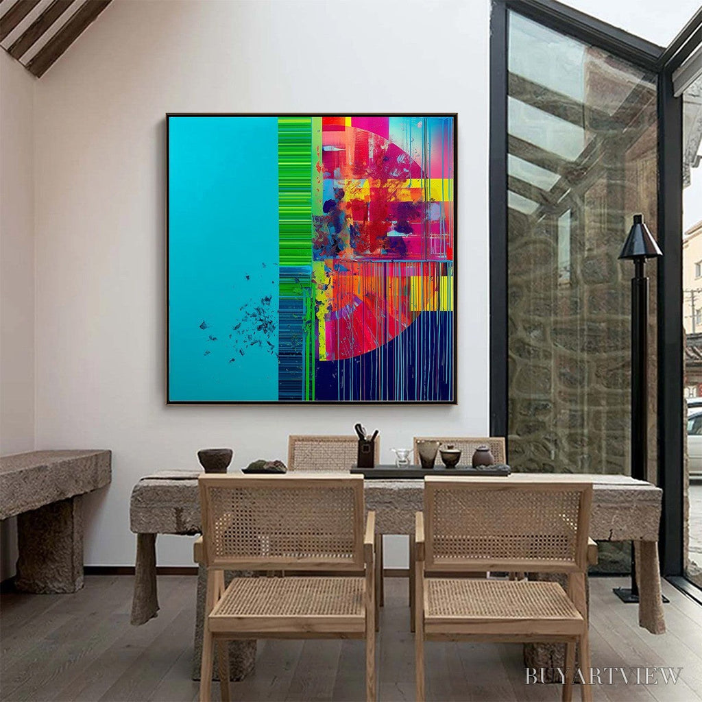 ARTOVITAS Electric Echo – Vibrant Abstract Modern Oil Painting - image 6