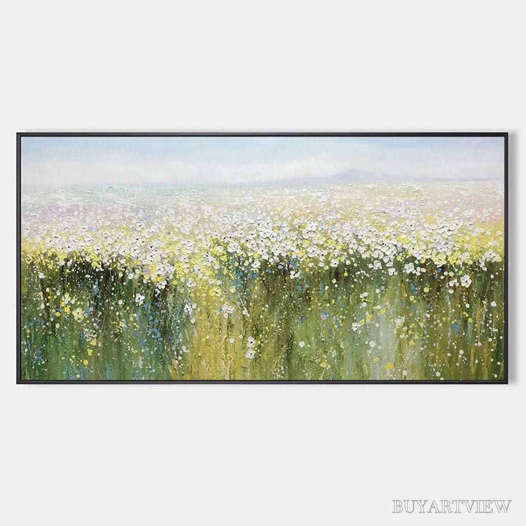 ARTOVITAS Whispering Meadow – Impressionistic Wildflower Field Oil Painting - image 1