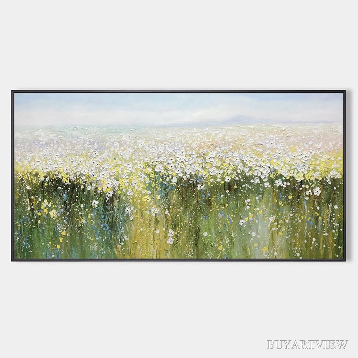 ARTOVITAS Whispering Meadow – Impressionistic Wildflower Field Oil Painting - image 1
