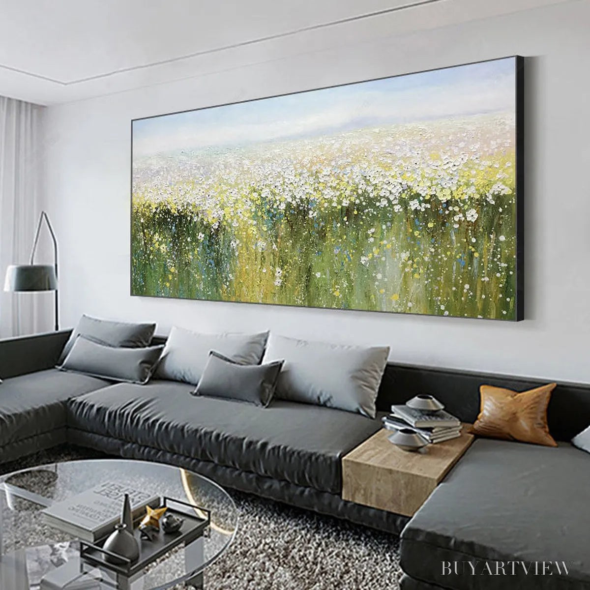 ARTOVITAS Whispering Meadow – Impressionistic Wildflower Field Oil Painting - image 2