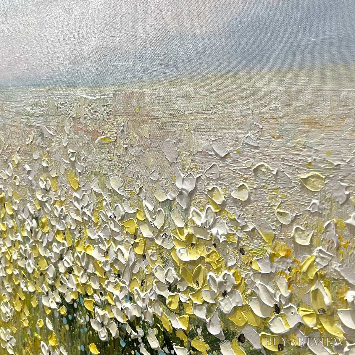 ARTOVITAS Whispering Meadow – Impressionistic Wildflower Field Oil Painting - image 5