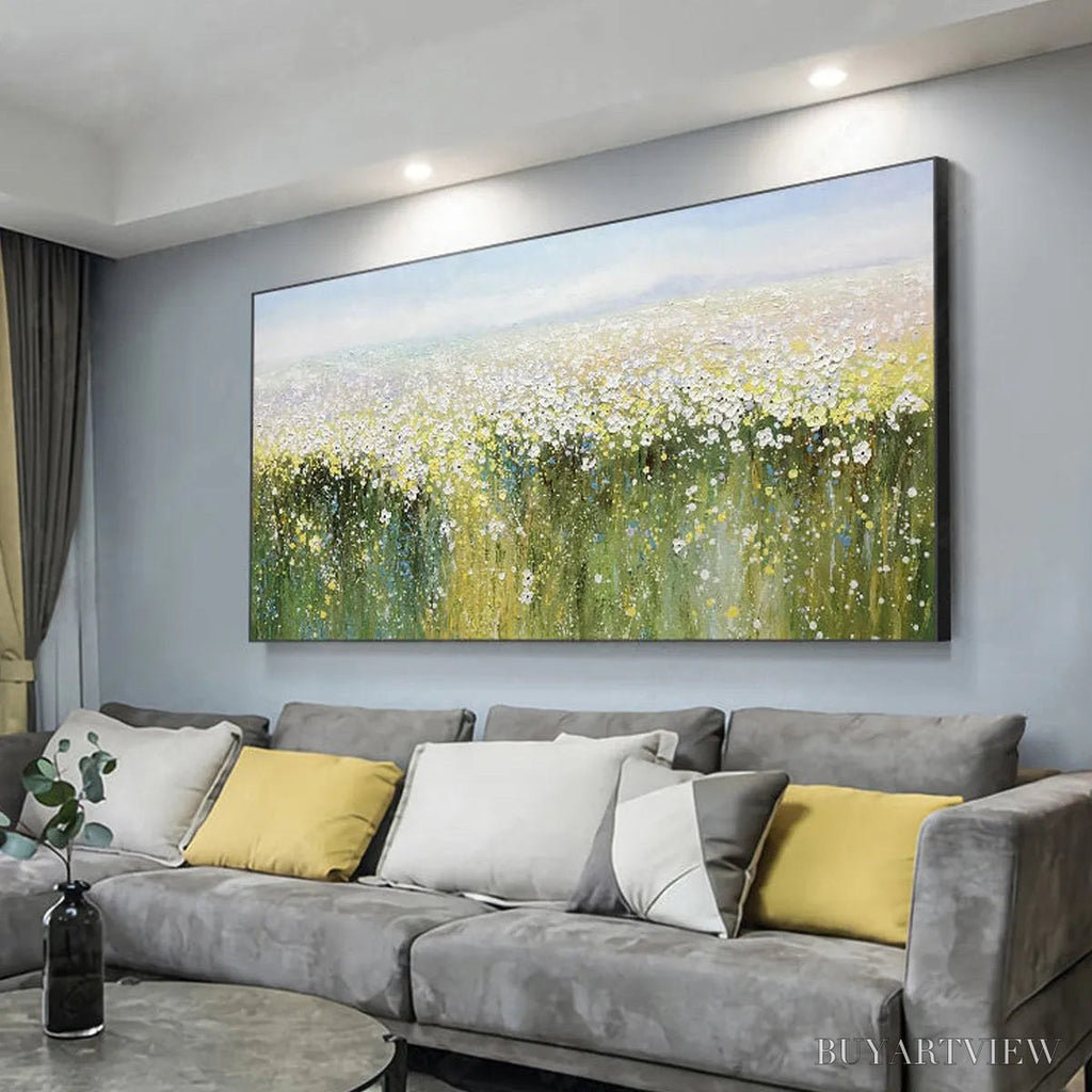 ARTOVITAS Whispering Meadow – Impressionistic Wildflower Field Oil Painting - image 6