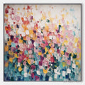 ARTOVITAS Field of Dreams – Square Abstract Impasto Painting, Textured , Colorful, Living Room, Bedroom - image 1