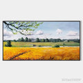ARTOVITAS Golden Harvest – Tranquil Landscape Painting of a Golden Field - image 1