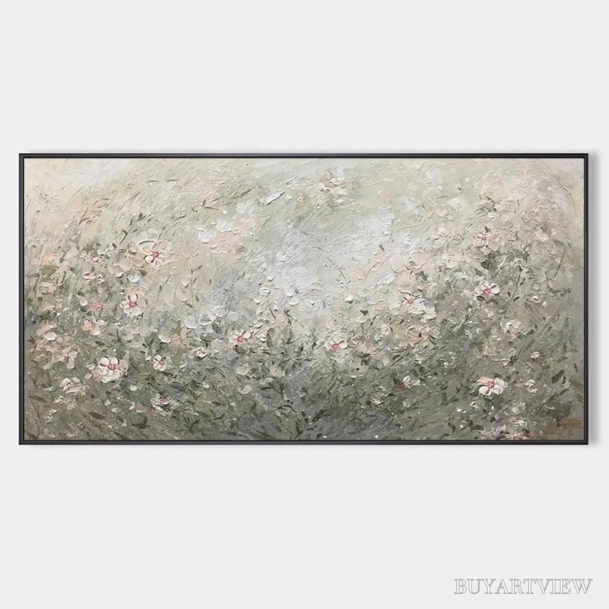 ARTOVITAS Whispering Meadow – Impressionistic Wildflower Landscape Painting - image 1