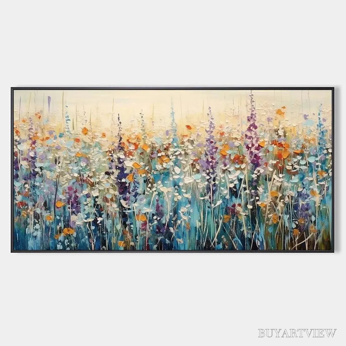 ARTOVITAS Wild Meadow – Textured Impasto Wildflower Meadow Painting - image 1